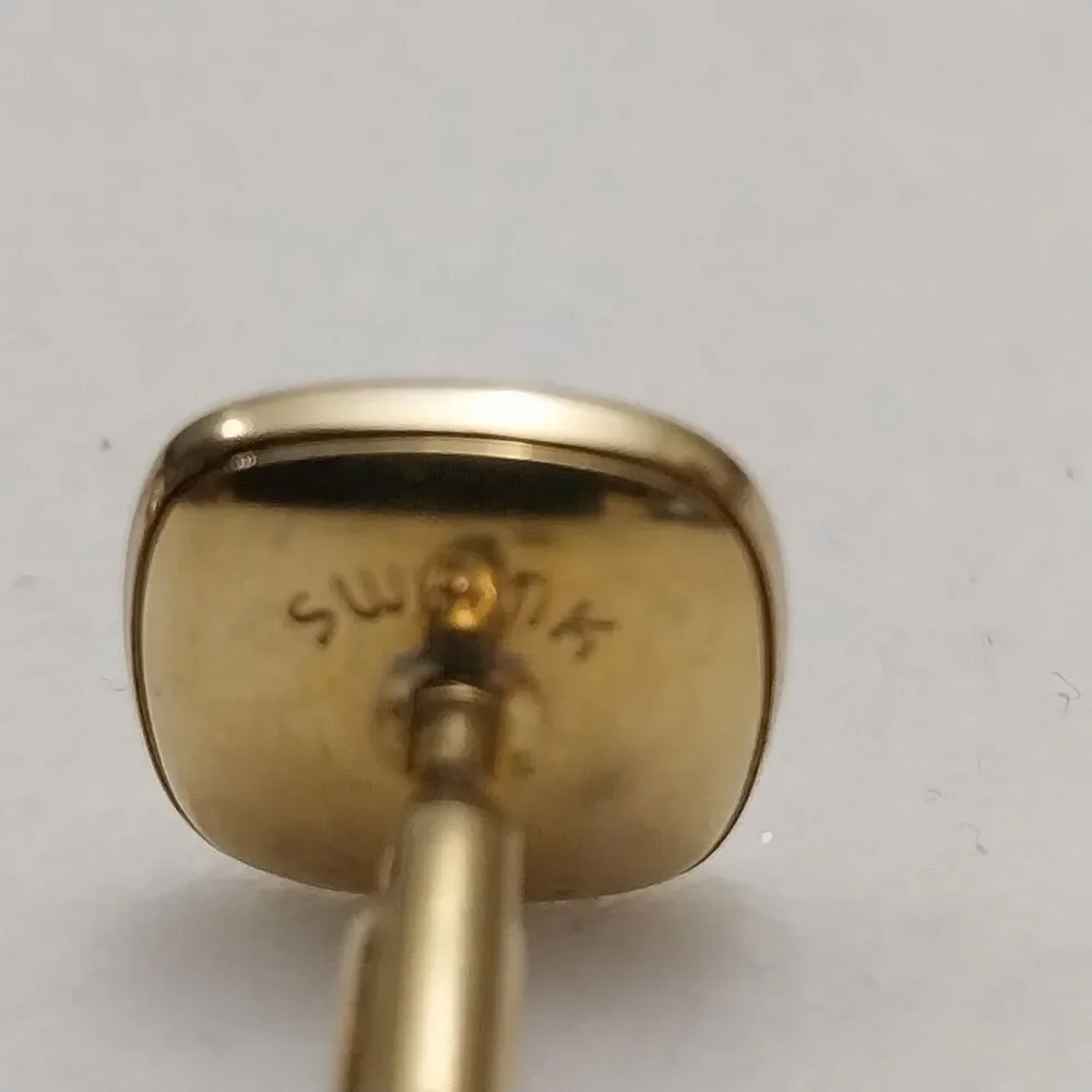 Vintage Swank Mother Of Pearl Cufflinks Gold Tone Jewelry #J220